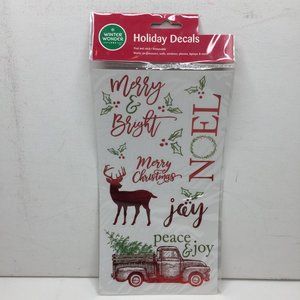 Christmas Holiday Decals Peel & Stick Removable Truck Farmhouse Noel Joy Deer